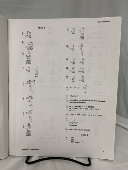Saxon Algebra 1/2 (3rd Ed.) Set of 2