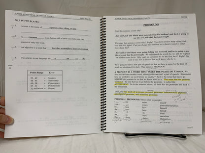 Junior Analytical Grammar Teacher's Edition
