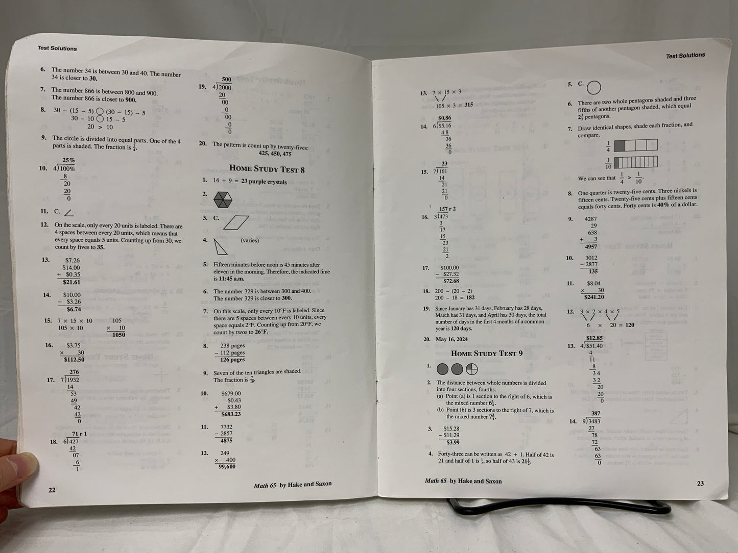 Saxon Math 65 (2nd Ed.) Home Study Packet