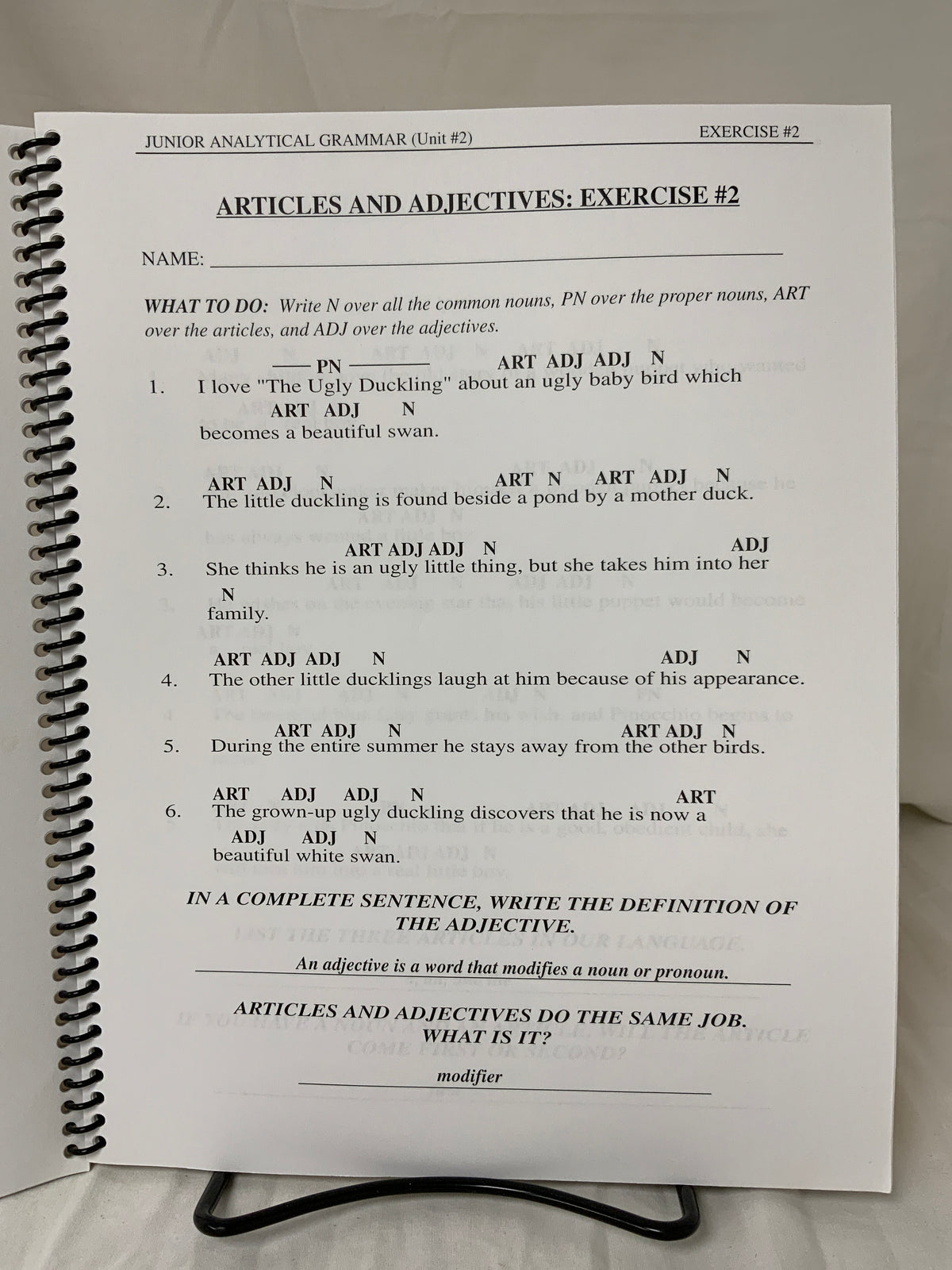 Junior Analytical Grammar Teacher's Edition