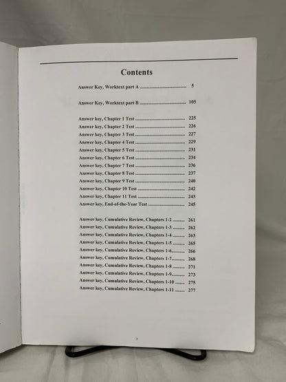 Math Mammoth Grade 7 Answer Keys (2014 Edition, Black & White)