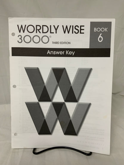 Wordly Wise 3000 Book 6 (3rd Ed.) Answer Key
