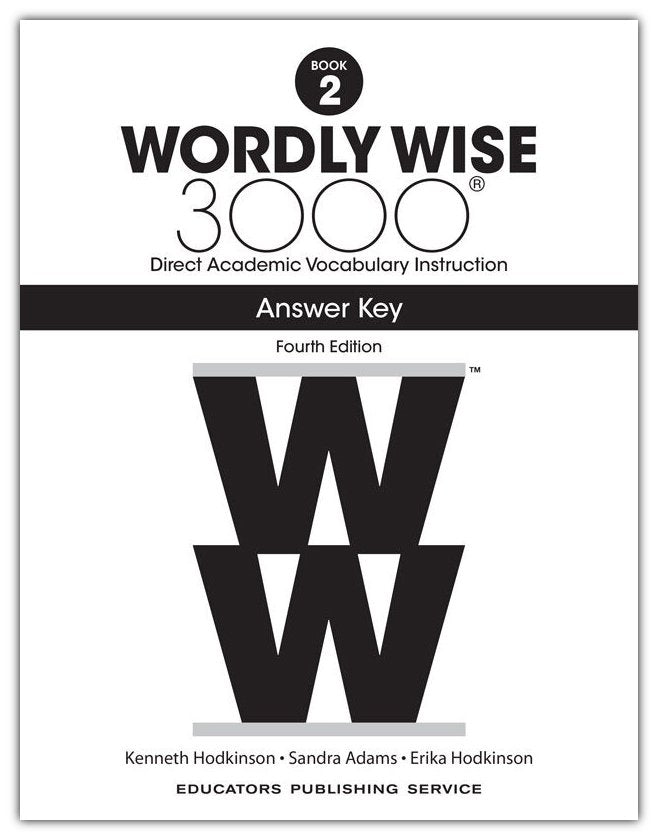 Wordly Wise 3000 Book 2 Answer Key (4th Ed.)