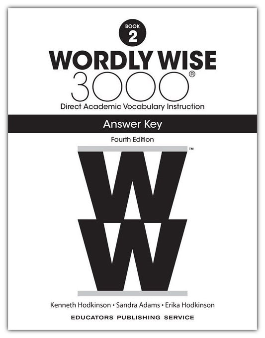 Wordly Wise 3000 Book 2 Answer Key (4th Ed.)