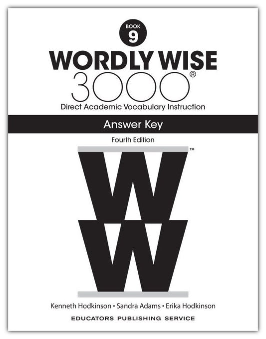 Wordly Wise 3000 Book 9 Answer Key (4th Ed.)