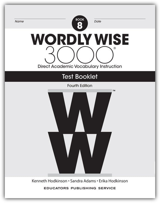 Wordly Wise 3000 Book 8 Test Booklet (4th Ed.)