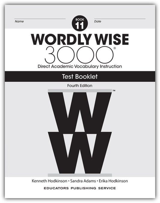 Wordly Wise 3000 Book 11 Test Booklet (4th Ed.)