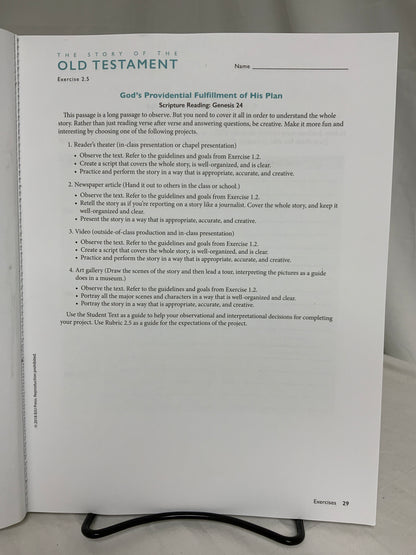 BJU Bible 7: The Story of the Old Testament (1st Ed.) Student Activities