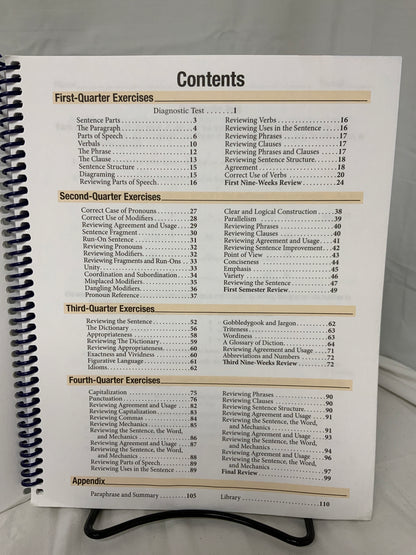 Abeka English 12 Parent Kit