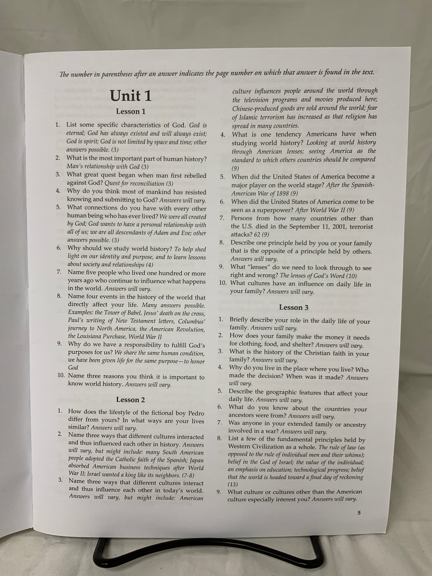 Exploring World History (2014) Answer Key