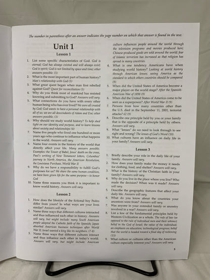 Exploring World History (2014) Answer Key