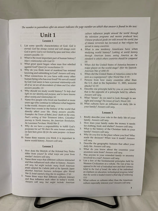 Exploring World History (2014) Answer Key