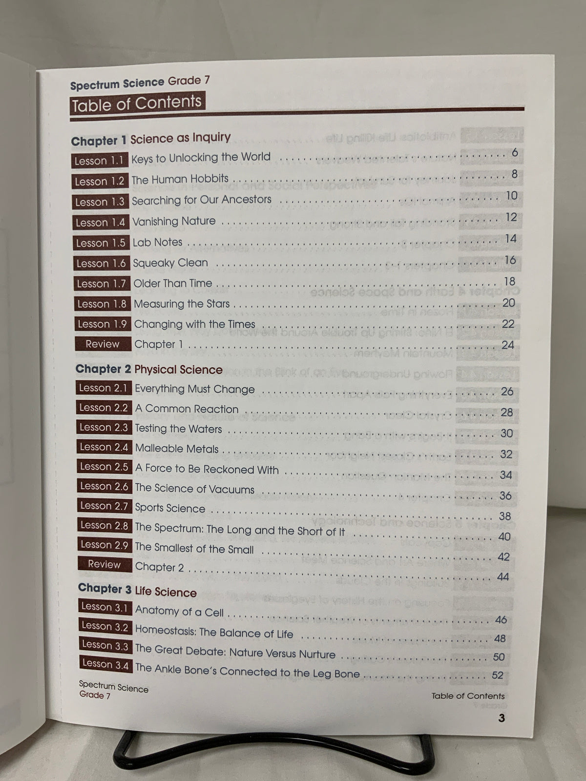Spectrum Science Grade 7 Workbook