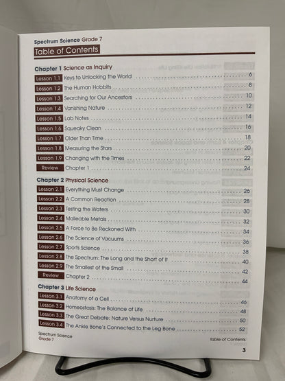 Spectrum Science Grade 7 Workbook