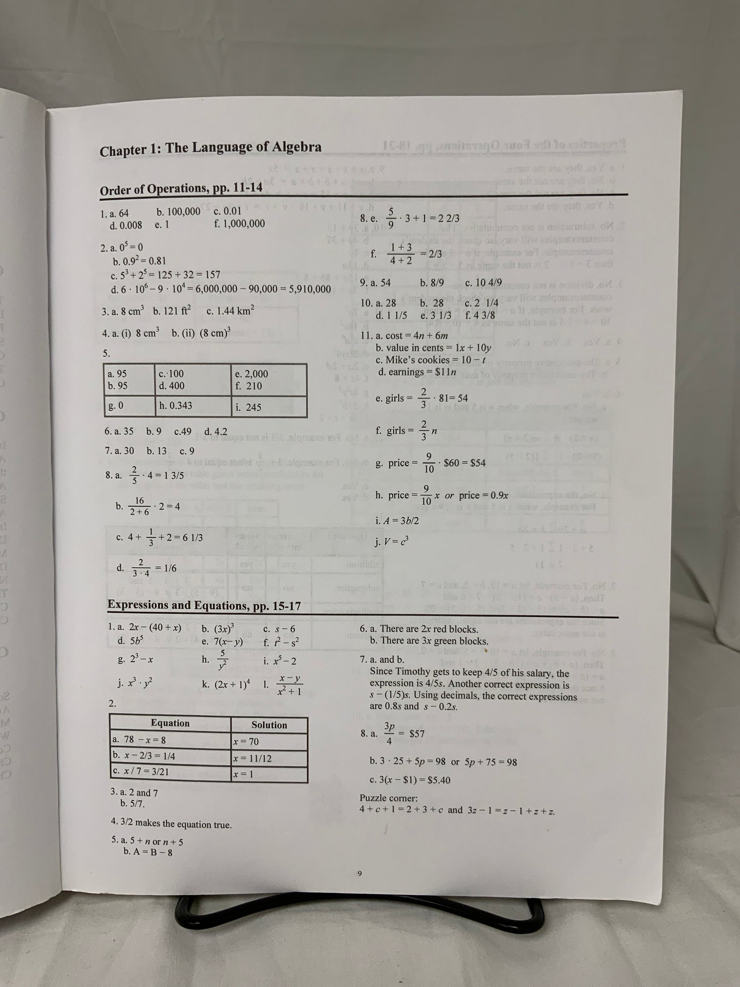 Math Mammoth Grade 7 Answer Keys (2014 Edition, Black & White)