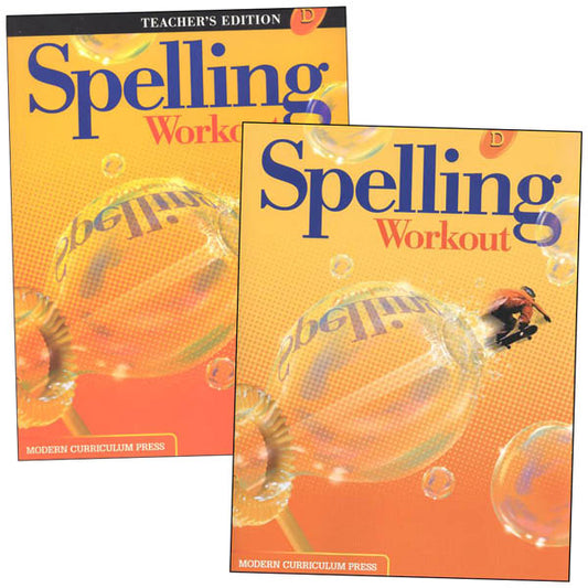 Modern Curriculum Press Spelling Workout Level D Grade 4 Homeschool Bundle (2002 Edition)