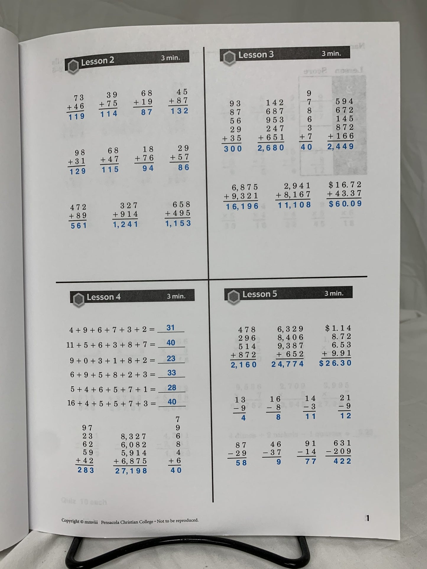 Abeka Arithmetic 4 (4th Ed.) Set of 2