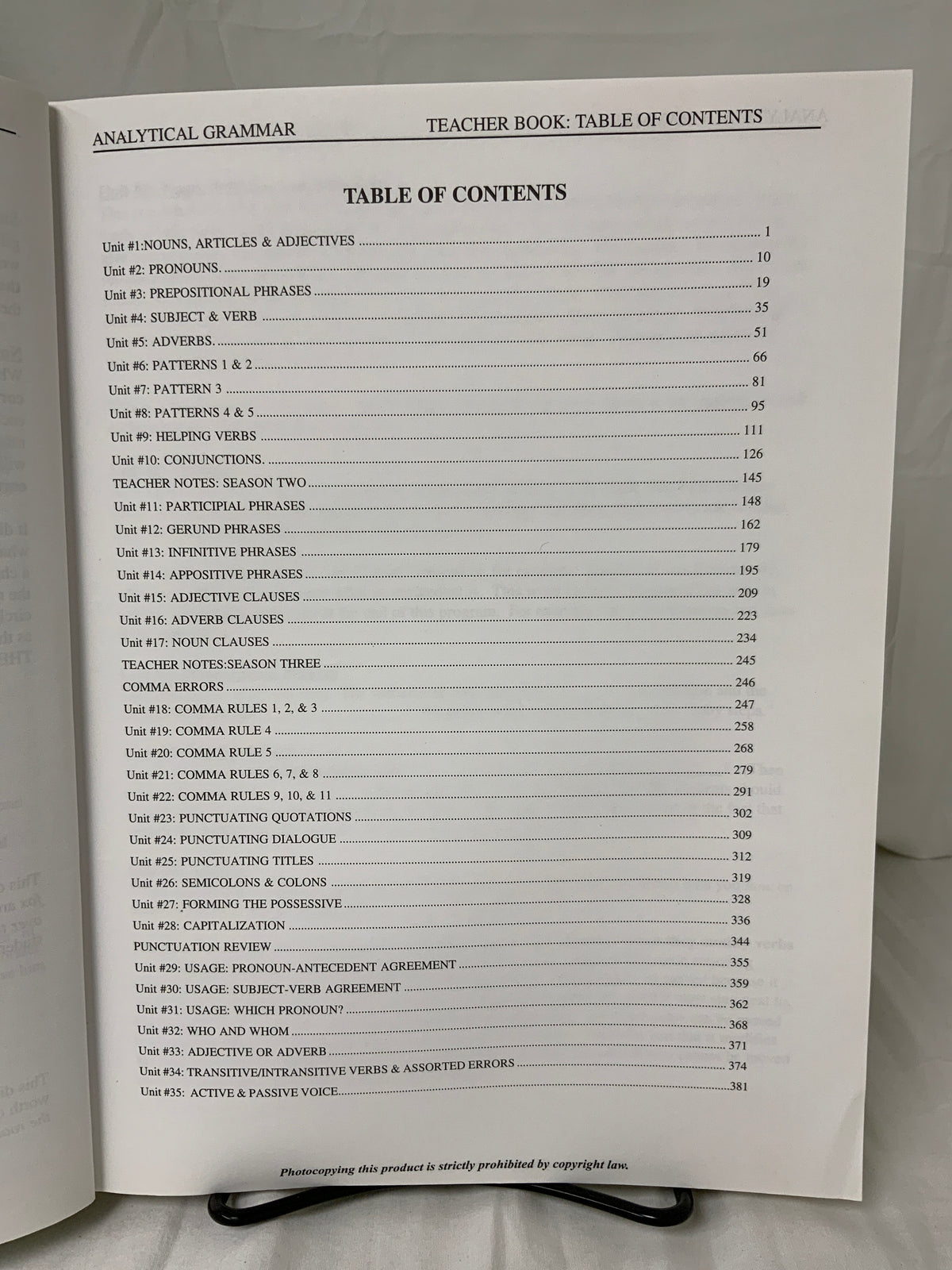 Analytical Grammar Teacher Book