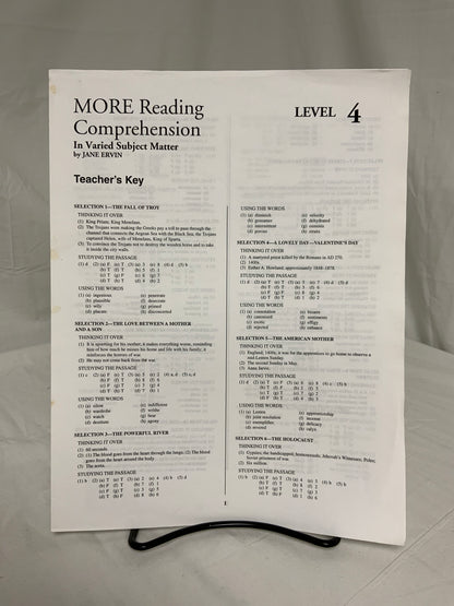MORE Reading Comprehension Level 4 Set of 2