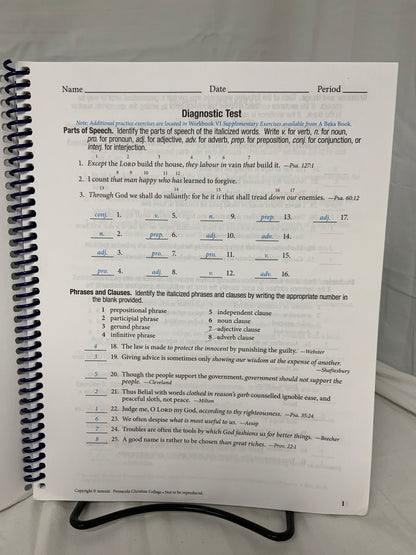 Abeka English 12 Parent Kit
