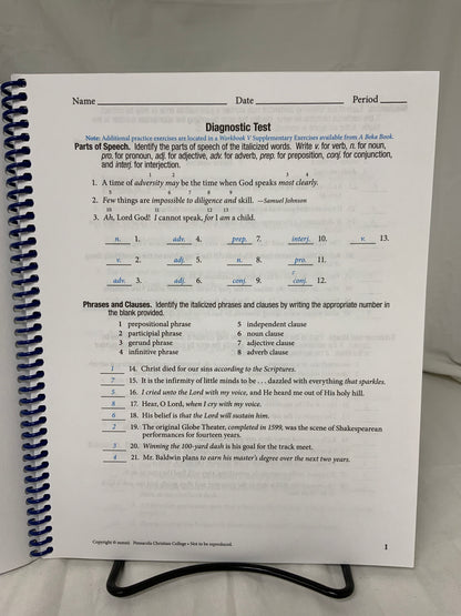 Abeka English 11 Parent Kit