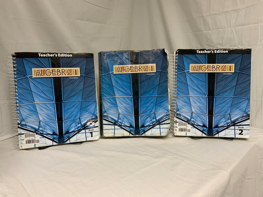 BJU Algebra 1 (3rd Ed.) Set of 3 (Worn)