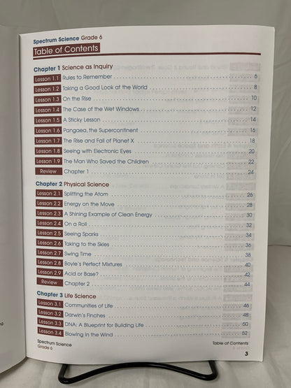 Spectrum Science Grade 6 Workbook
