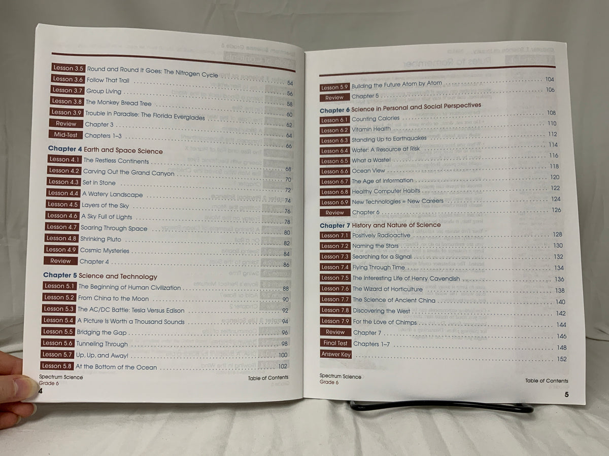 Spectrum Science Grade 6 Workbook