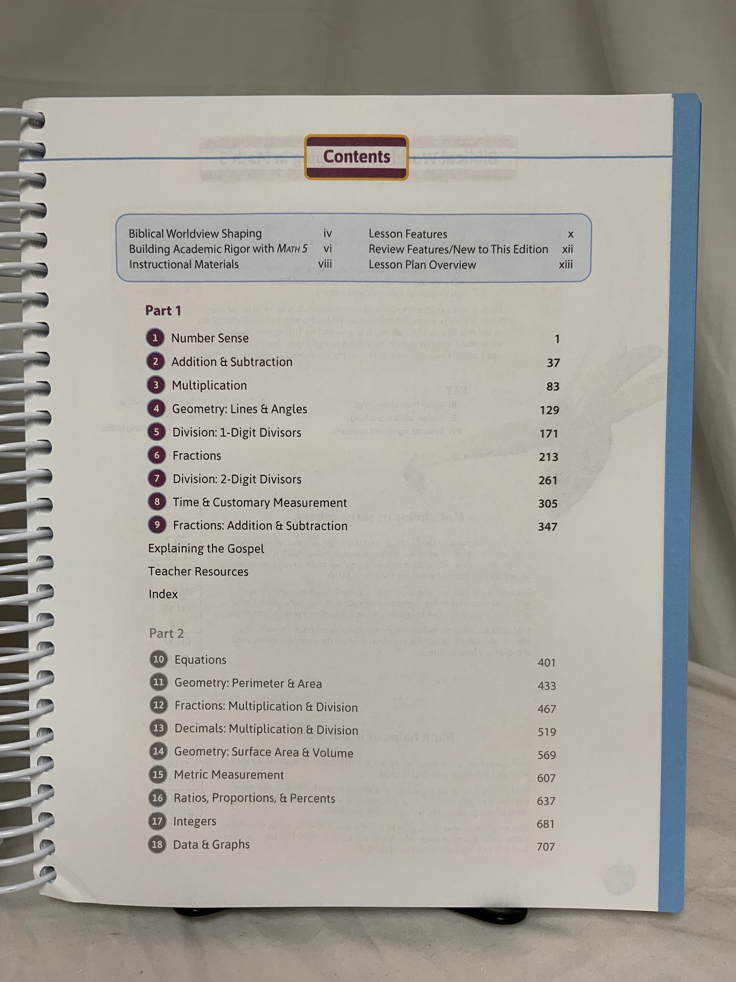 BJU Math 5 (4th Ed.) Set of 5