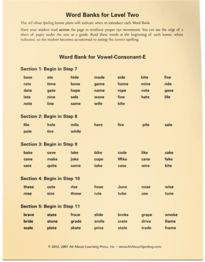 All About Spelling Level 2 Student Packet