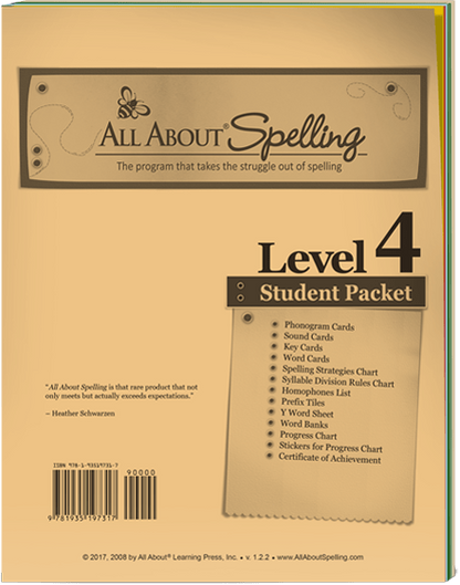 All About Spelling Level 4 Student Packet