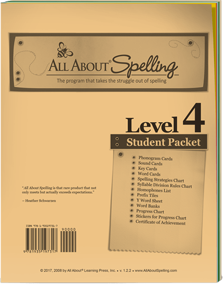 All About Spelling Level 4 Student Packet (Black & White)