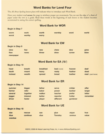 All About Spelling Level 4 Student Packet