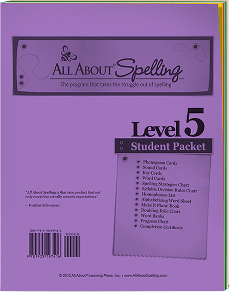 All About Spelling Level 5 Student Packet