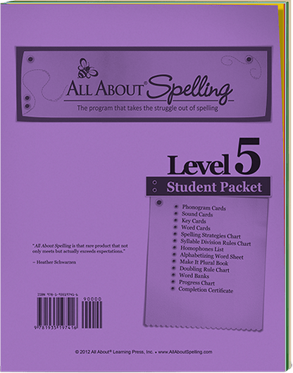 All About Spelling Level 5 Student Packet