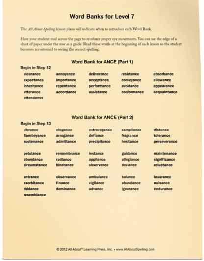 All About Spelling Level 7 Student Packet