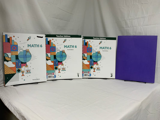 BJU Math 6 (4th Ed.) Set of 4