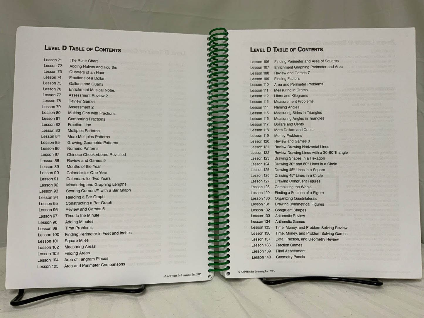 RightStart Mathematics Level D Lessons (2nd Ed.)