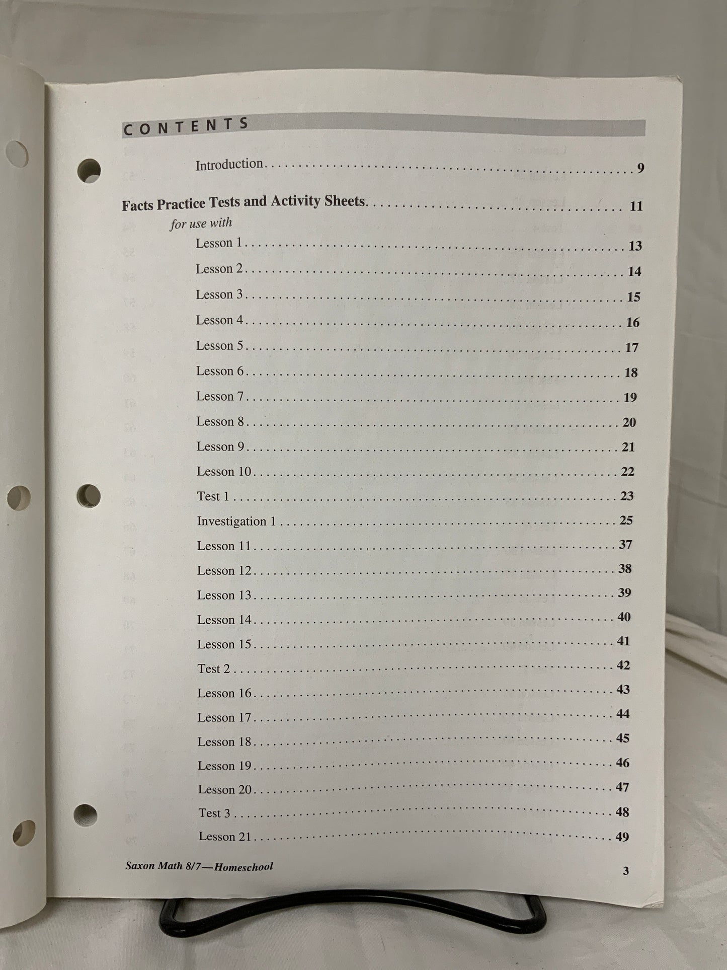 Saxon Math 8/7 Homeschool (3rd Ed.) Set of 3