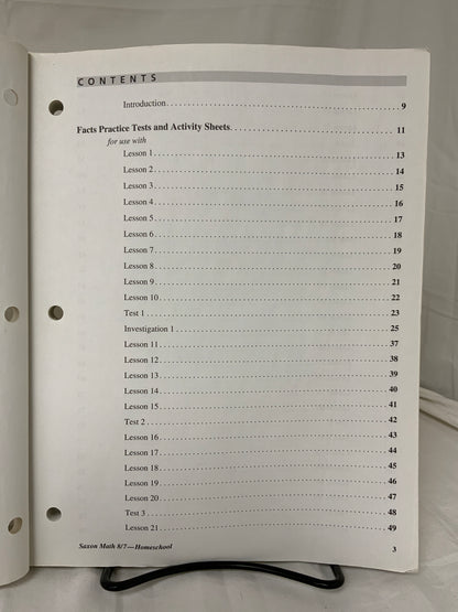 Saxon Math 8/7 Homeschool (3rd Ed.) Set of 3