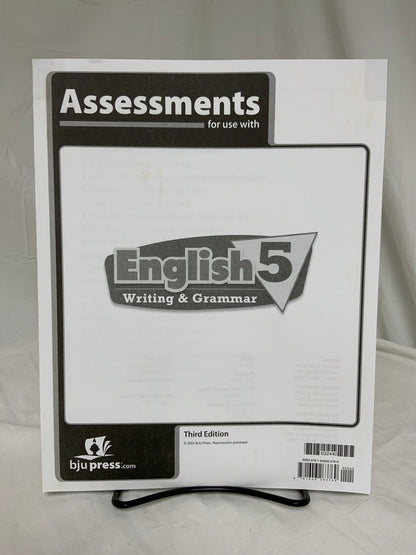 BJU English 5 (3rd Ed.) Assessments