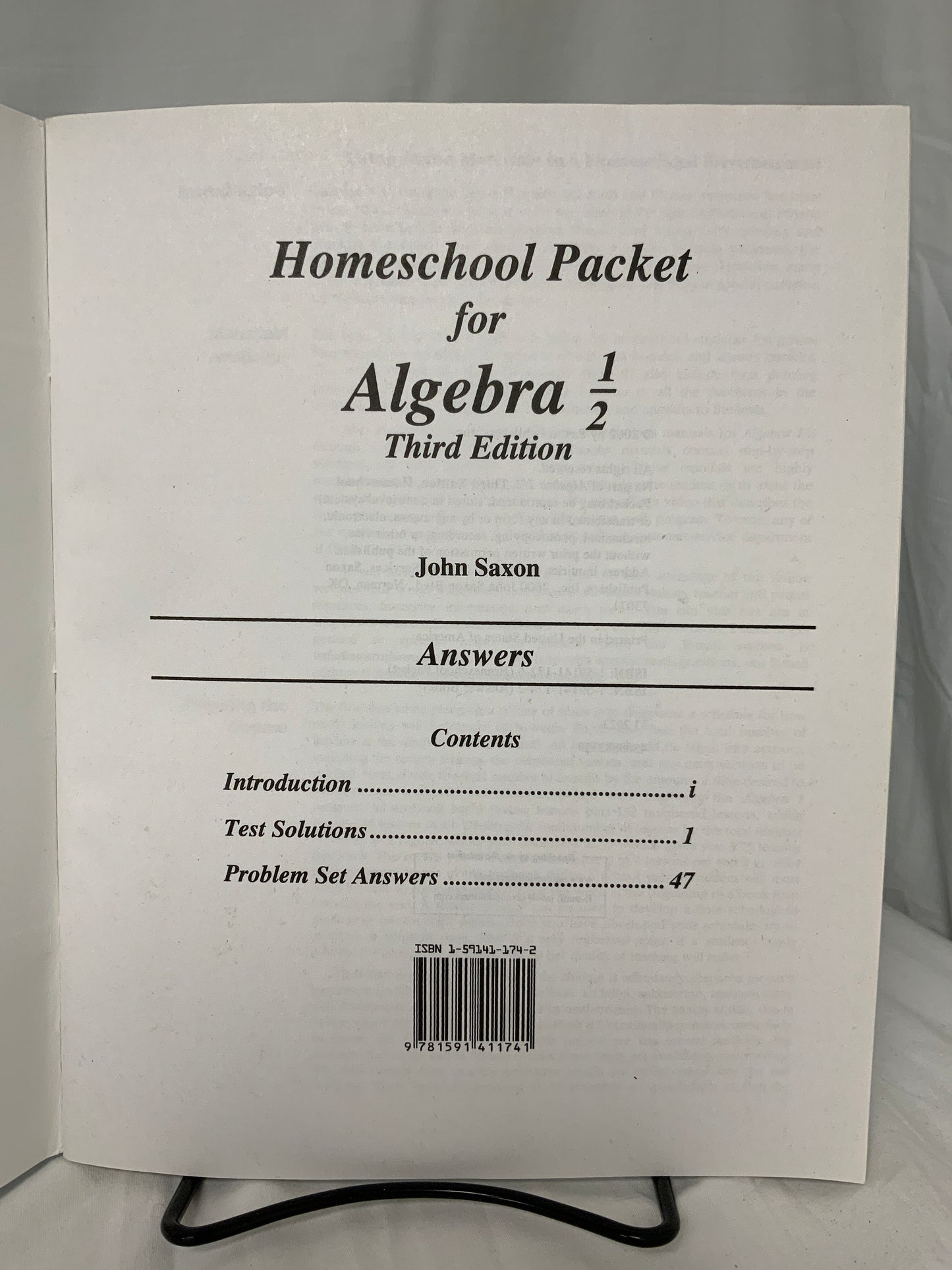 Saxon Algebra 1/2 (3rd Ed.) Set of 2