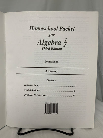 Saxon Algebra 1/2 (3rd Ed.) Set of 2
