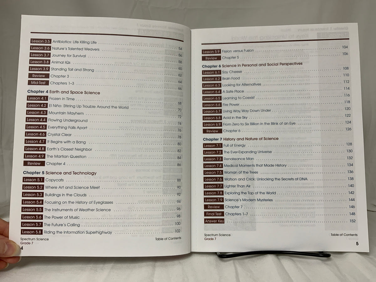 Spectrum Science Grade 7 Workbook