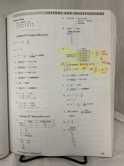 Saxon Math 8/7 Homeschool (3rd Ed.) Set of 3