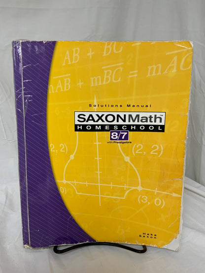 Saxon Math 8/7 Homeschool (3rd Ed.) Set of 3