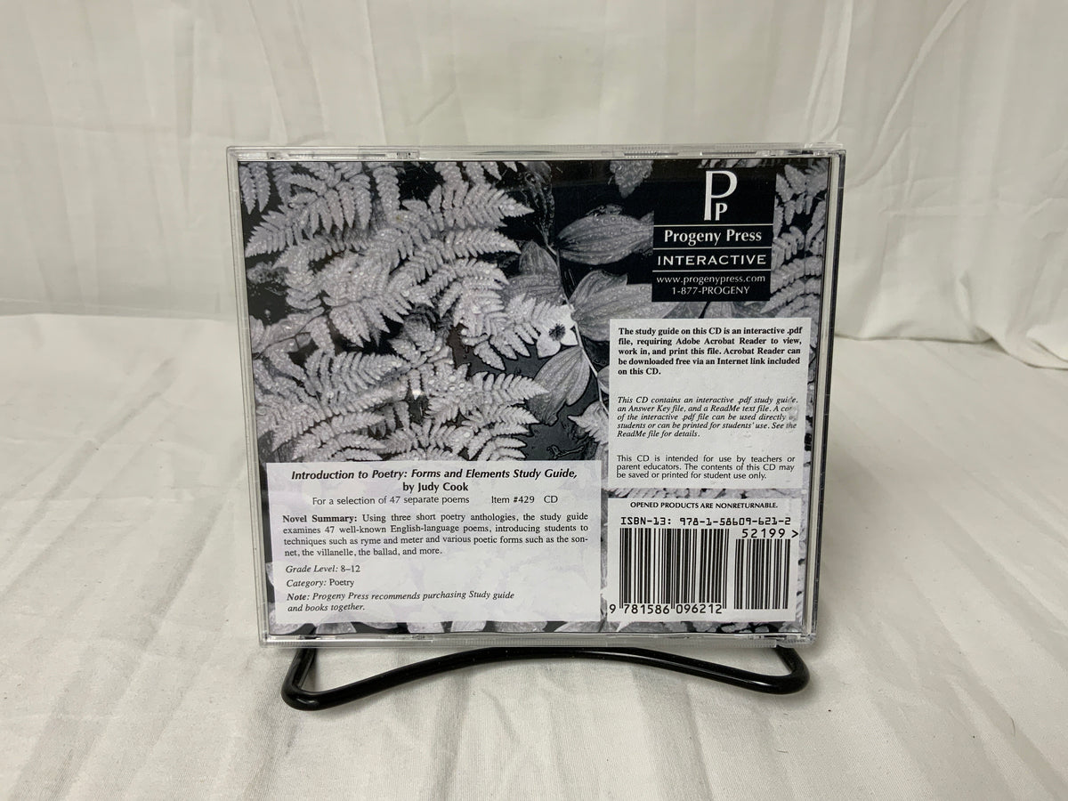Introduction to Poetry: Forms and Elements Progeny Press Study Guide CD