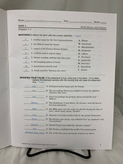Abeka World History 10 - Set of 5