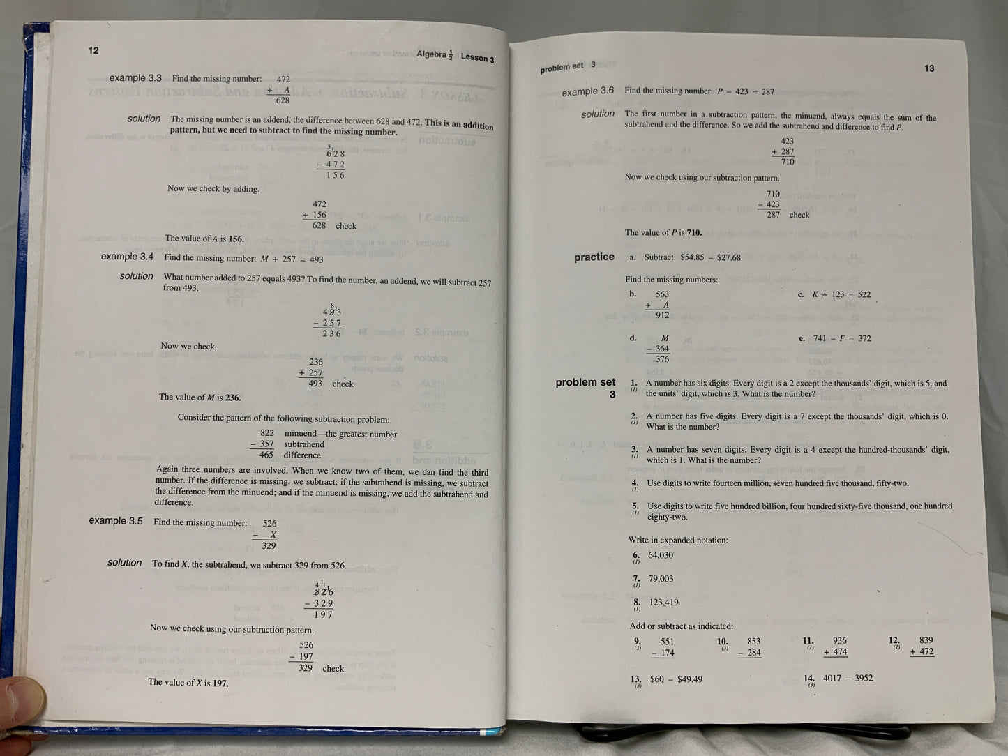 Saxon Algebra 1/2 (3rd Ed.) Set of 2