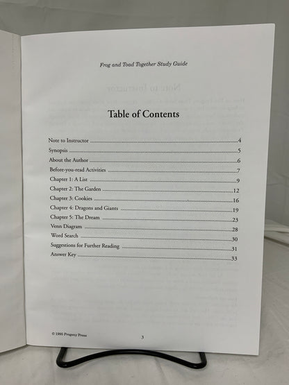 Frog and Toad Together Study Guide